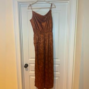 Jackie Rust (Burnt Orange) Floral Jumpsuit